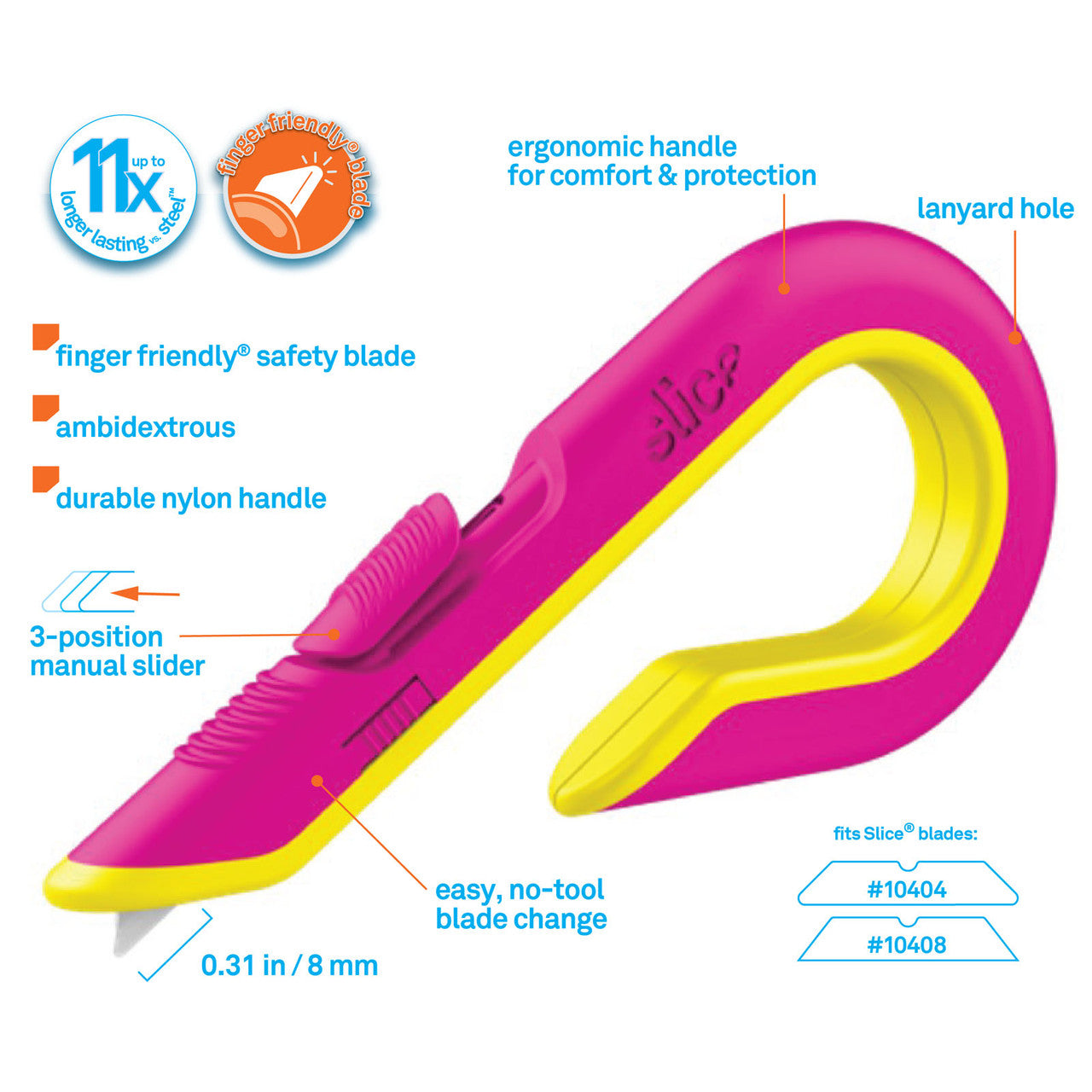 Slice Manual Box Cutter - Pink/Yellow