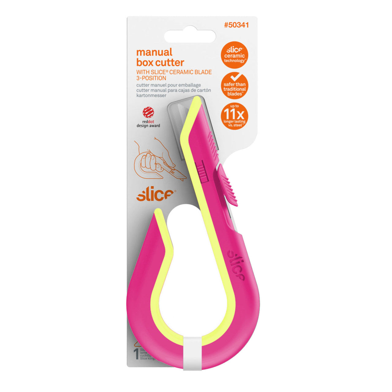 Slice Manual Box Cutter - Pink/Yellow