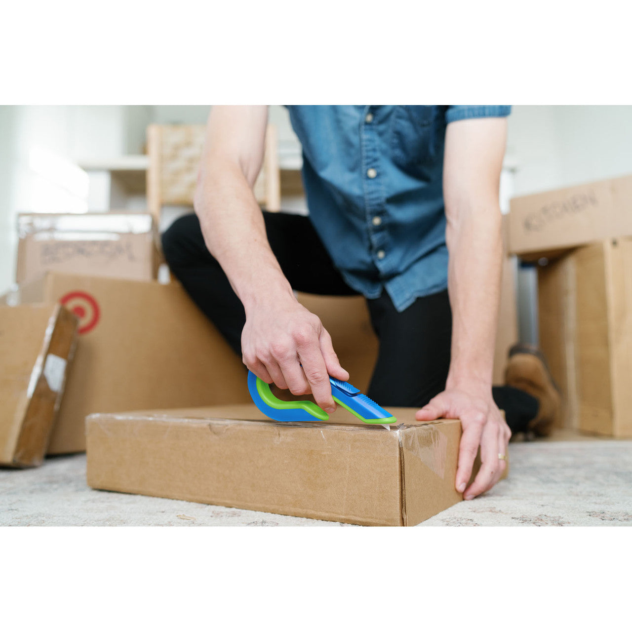 Slice Manual Box Cutter - Blue/Green