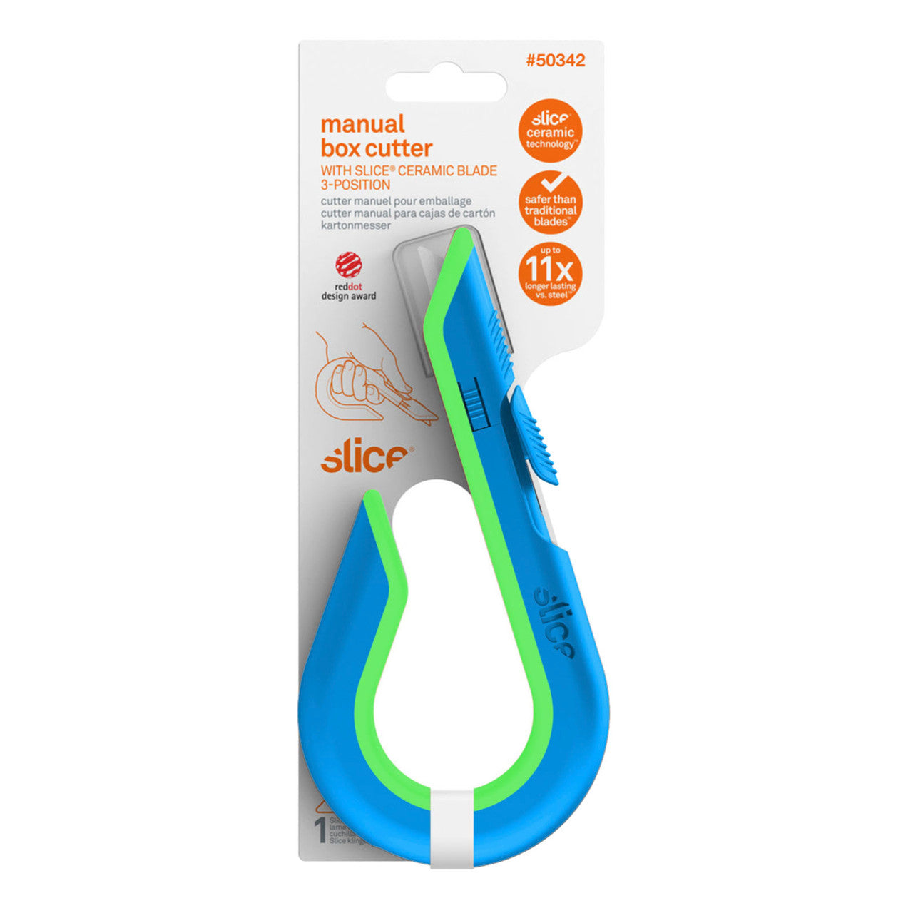 Slice Manual Box Cutter - Blue/Green