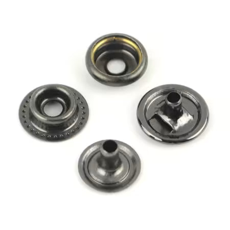 Ten Line 20 Snap Fasteners - Gunmetal