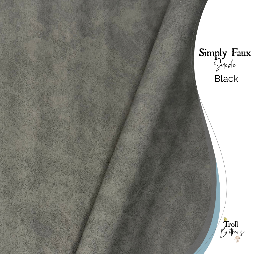 Simply Faux Suede Black - PER ROLL