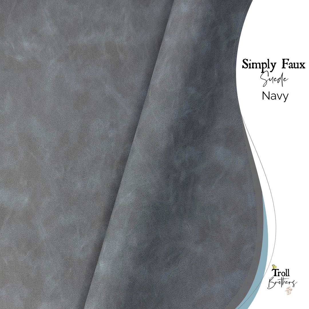 Simply Faux Suede Navy - PER ROLL