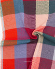 Waffle Happy Checkers Sangria - Fableism Supply Co - PER QUARTER METRE