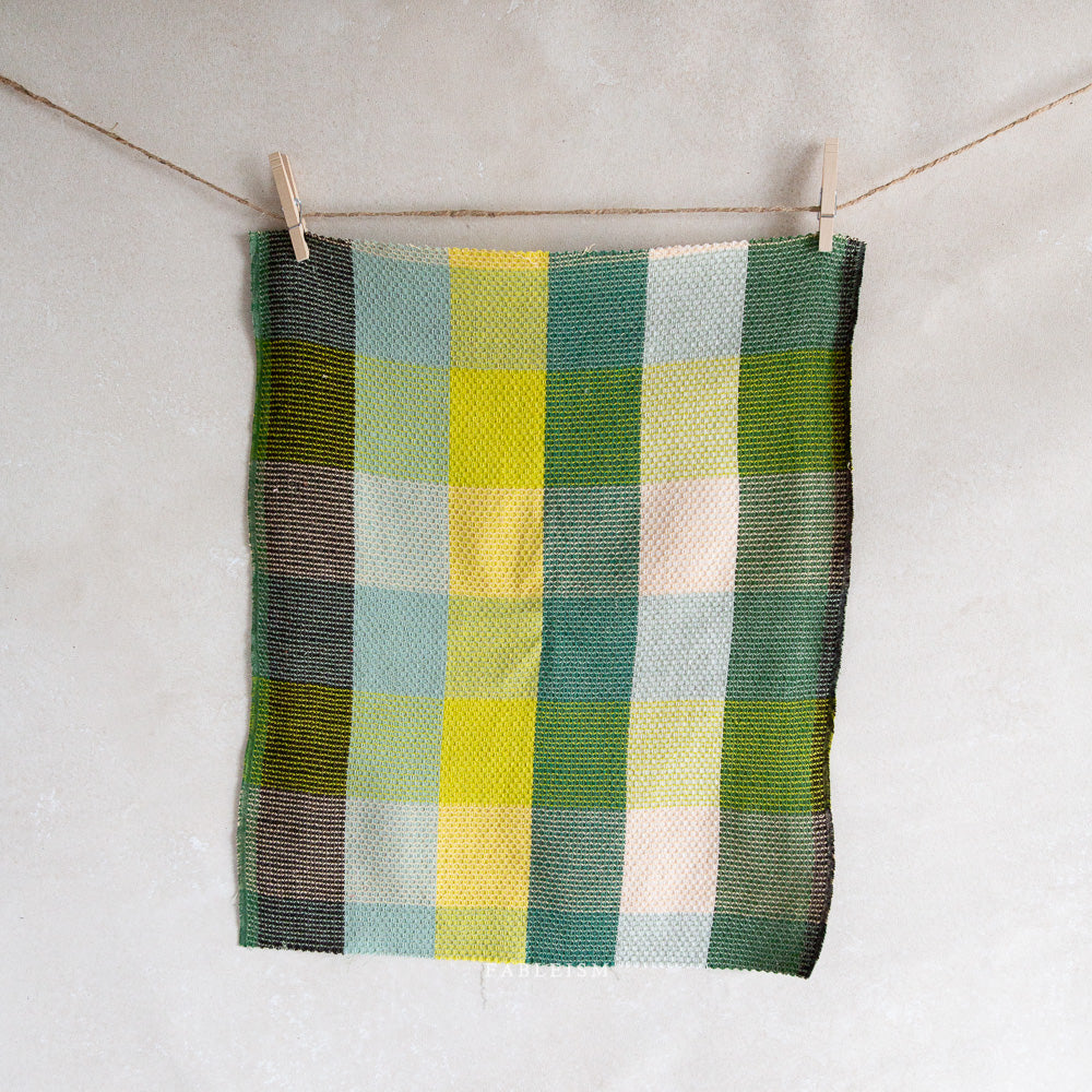 Waffle Happy Checkers Limon - Fableism Supply Co - PER QUARTER METRE