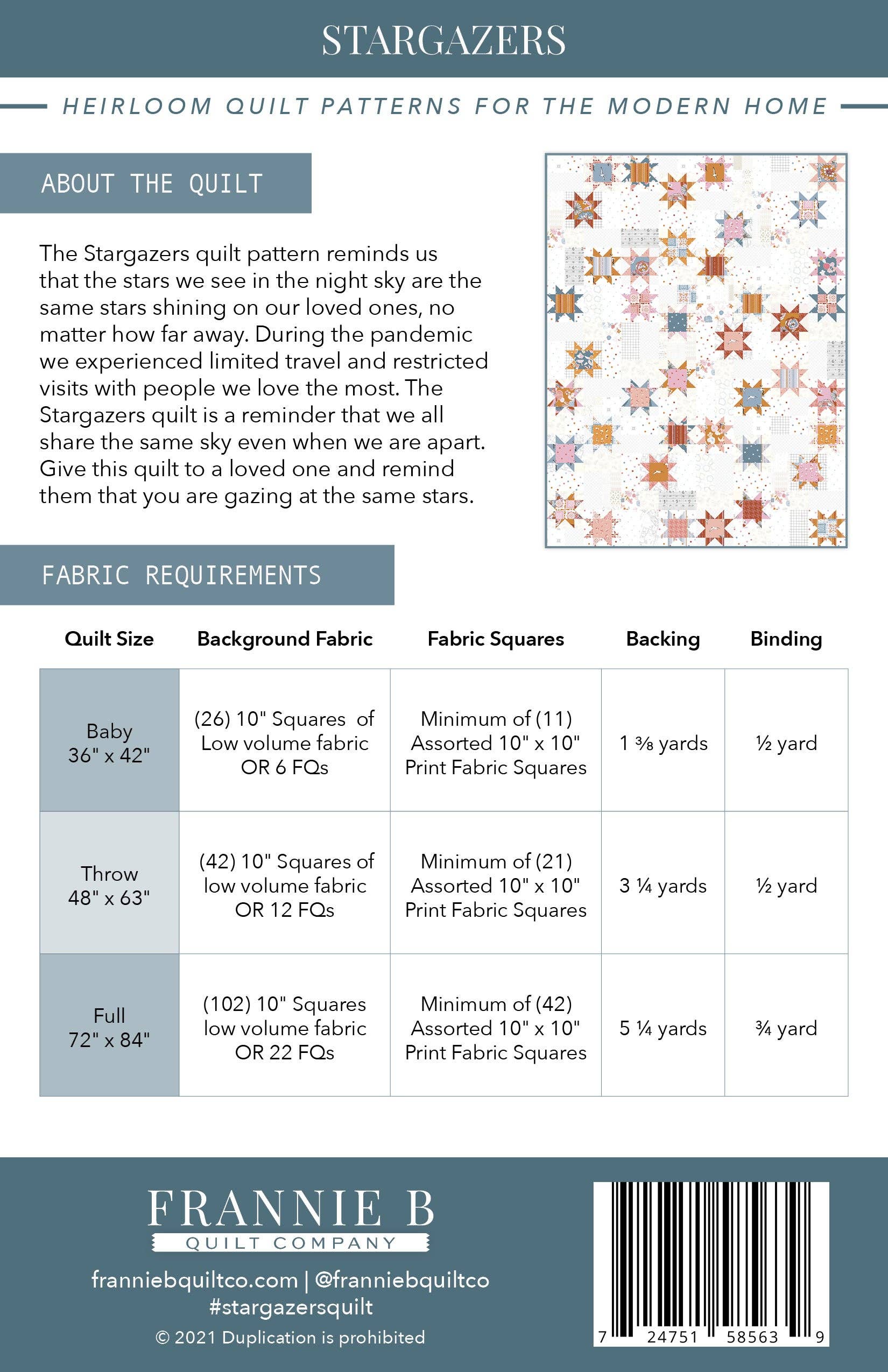 Stargazers Quilt Pattern