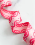 Color Pop Webbing Sweet Scallops Pink 1 1/2" - KP Creates - PER QUARTER METRE