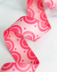 Color Pop Webbing Sweet Scallops Pink 1 1/2" - KP Creates - PER QUARTER METRE