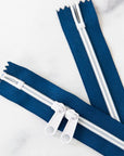 30" Zipper - Double Pull in Navy