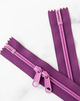 30" Zipper - Double Pull in Plum