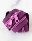 30" Zipper - Double Pull in Plum