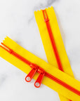 30" Zipper - Double Pull in Citrus