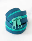 30" Zipper - Double Pull in Tealtastic