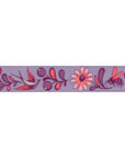 Everglow Birds & Bees Mystic - Purple 7/8" - Tula Pink Webbing - PER QUARTER METRE