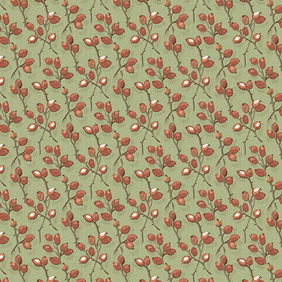 Practical Magic Barberry Sage - Edyta Sitar - PER FULL METRE