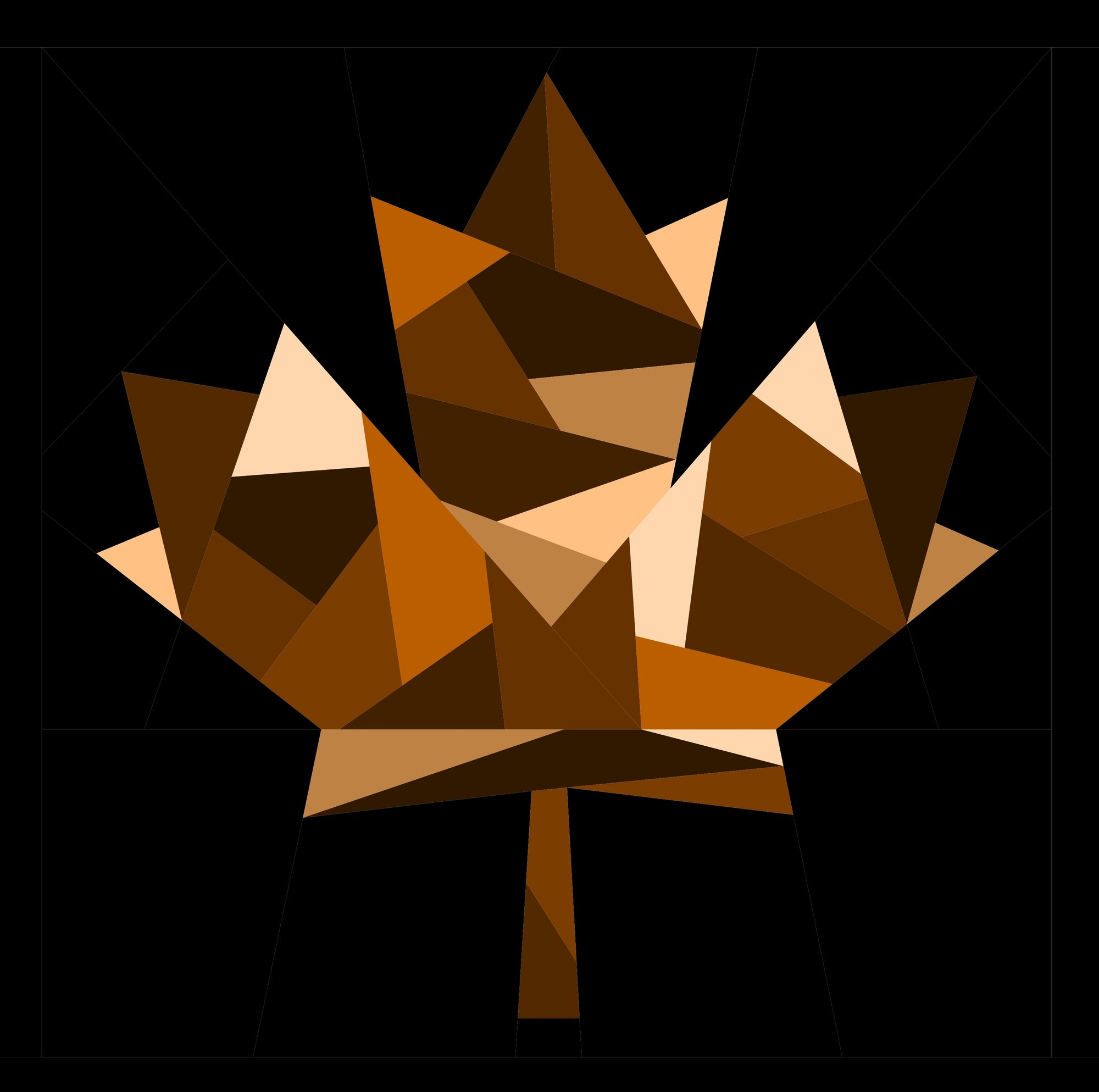 Maple Leaf Paper Pieced Pattern Block PDF Copy - Kristy Lea