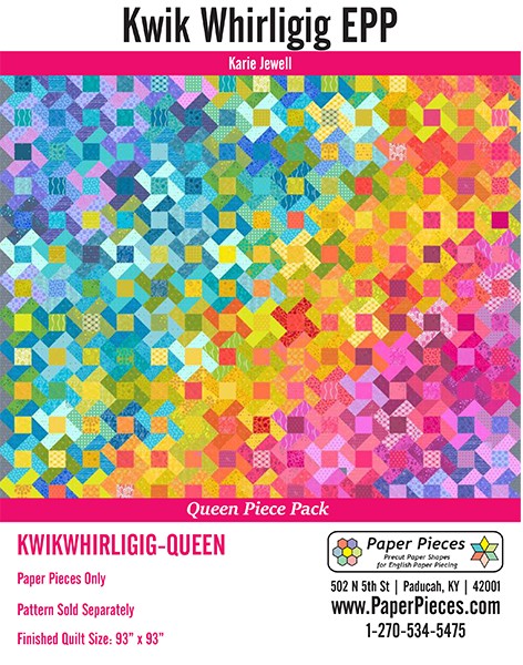 Paper Piece Pack for Kwik Whirligig Throw Size