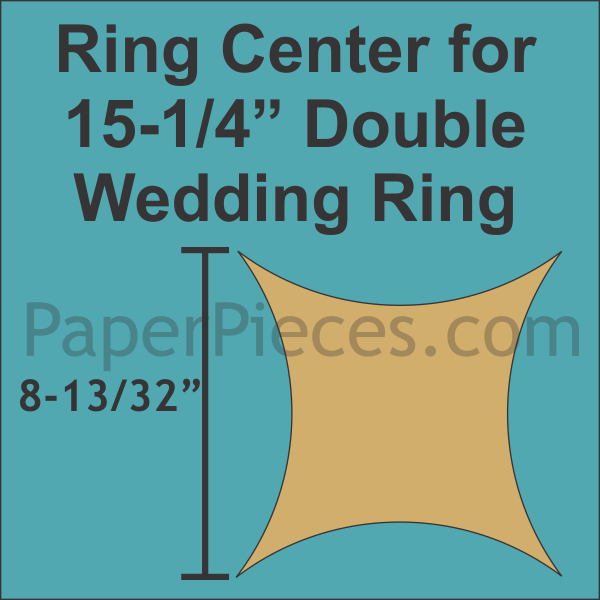 Centre Piece for 15-1/4" Double Wedding Ring - Paper Pieces