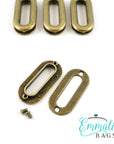 1" Oblong Screw Together Grommets Antique Brass (4 Pack)