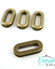 1" Oblong Screw Together Grommets Antique Brass (4 Pack)