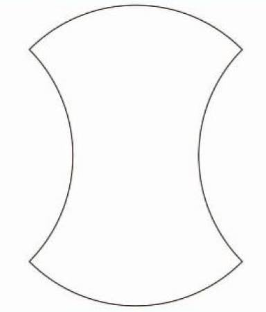 4" Apple Core Template