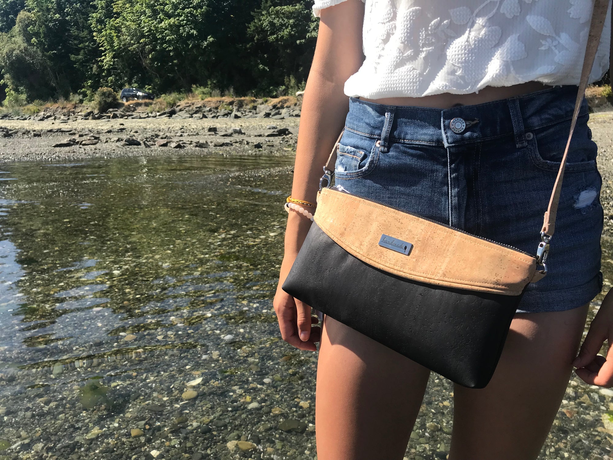 Loule Purse - Black &amp; Natural