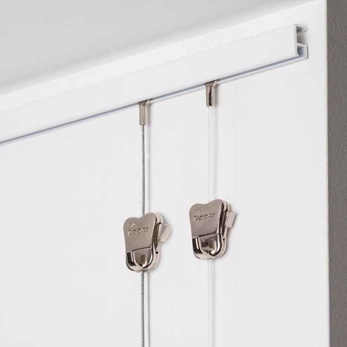 STAS minirail quilt hanging system package - 59" White