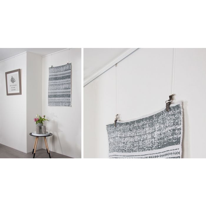 STAS minirail quilt hanging system package - 59" White